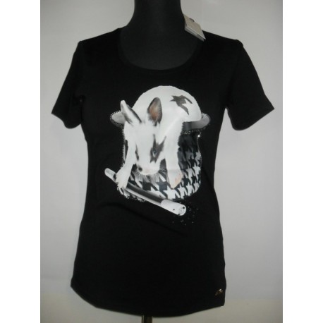 MAGLIA EAN 13 T-SHIRT DONNA SWAROVSKI NERO