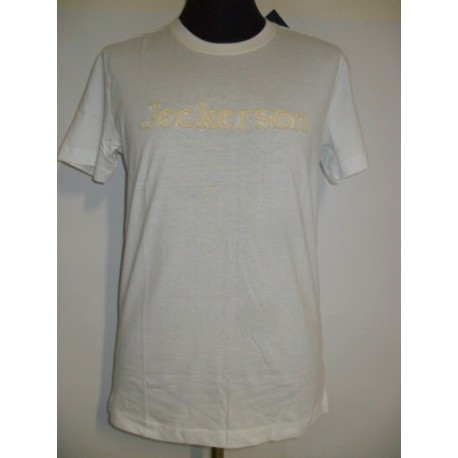 MAGLIA JECKERSON T-SHIRT UOMO BIANCO MANICA CORTA