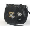 BORSA LIU JO BRENTA IN SIMILPELLE E TESSUTO NERO CON STRASS