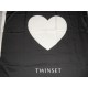 TWINSET SCIARPA DONNA KEFIA CON CUORE NERO E NEVE