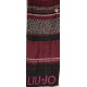 LIU JO SCIARPA FOULARD DONNA STAMPA MIX PRINT FONDO VINACCIO