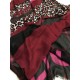 LIU JO SCIARPA FOULARD DONNA STAMPA MIX PRINT FONDO VINACCIO